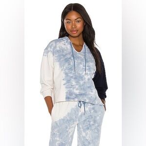 L*Space Blue and White Tie-Dye Sweatshirt